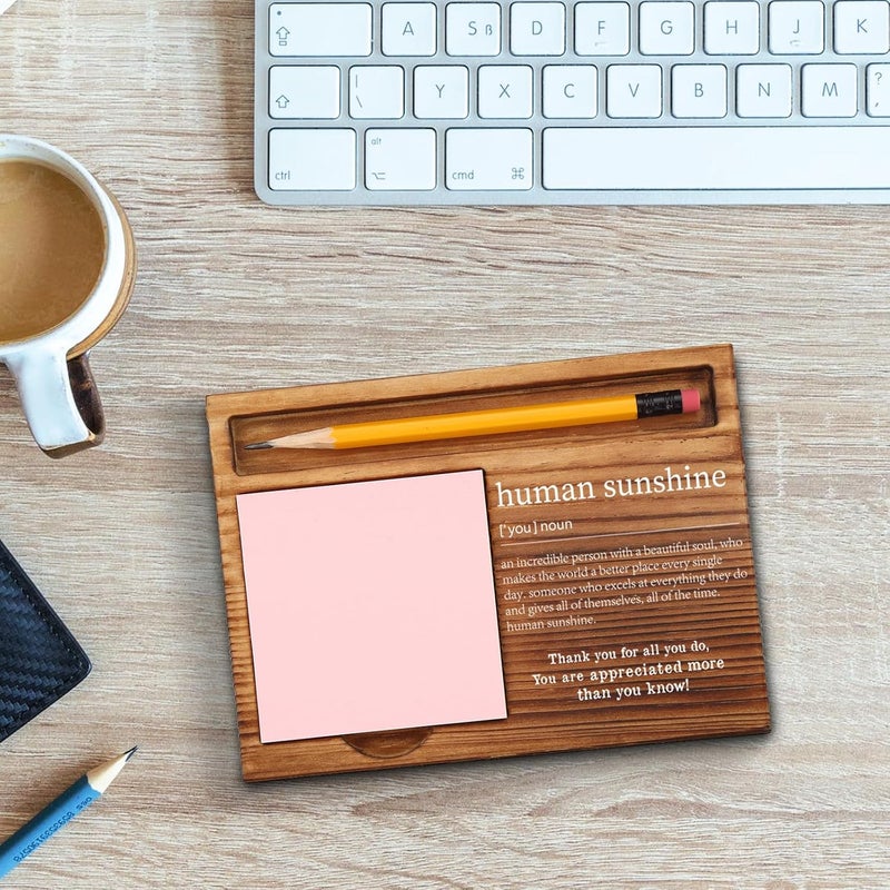 akeke Human Sunshine Gifts for Women, Coworker Leaving, Human Sunshine Sticky Note Holder, Thank You Appreciation Gifts Friends Women Men Coworkers Self-Stick Note Pad Holders GAA51 - Image 3